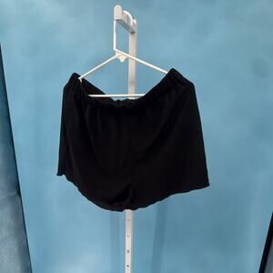 Women's Black Pull-On Athletic Shorts Regular Elastic Waist G3P702 Size XL